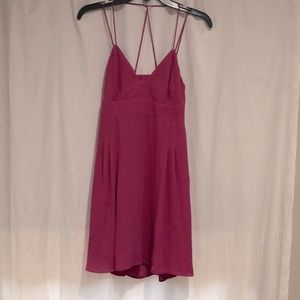 Spaghetti strap flowy backless dress